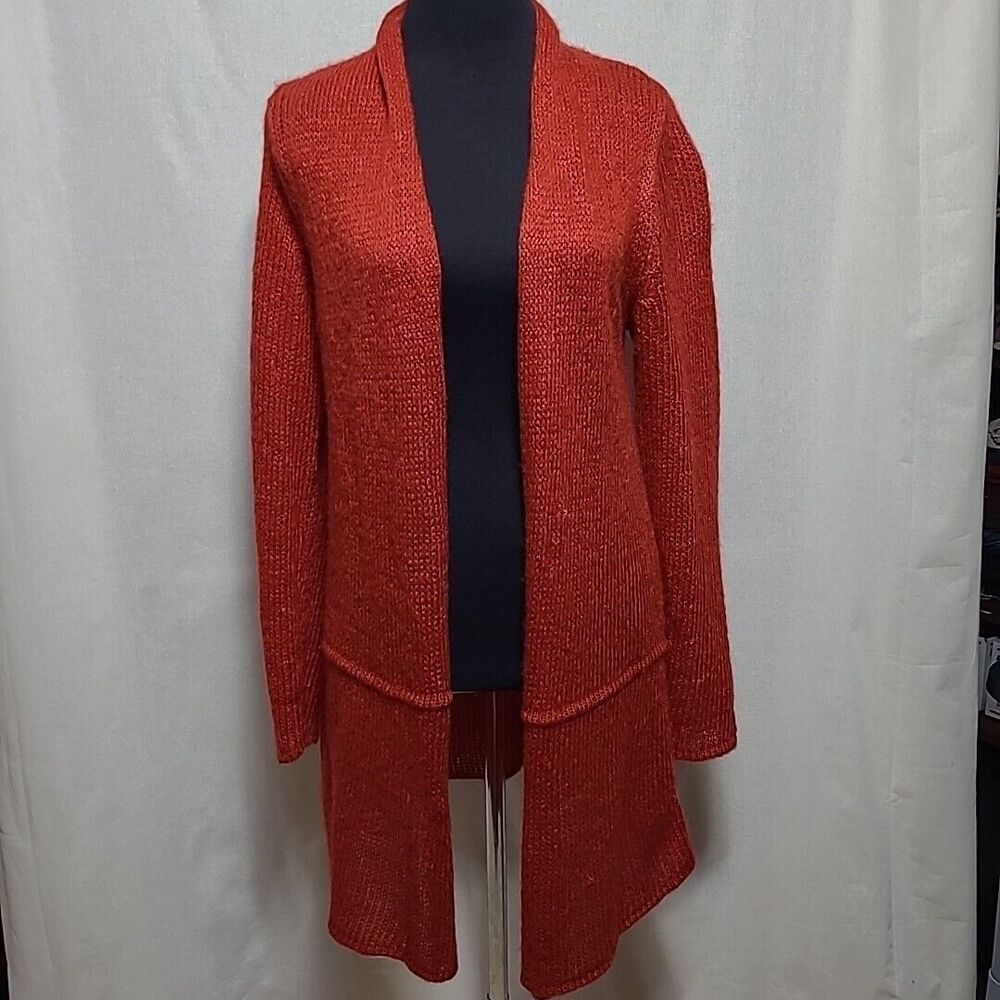 Wooden Ships Red Open Front Cardigan Sweater Size Medium/Large